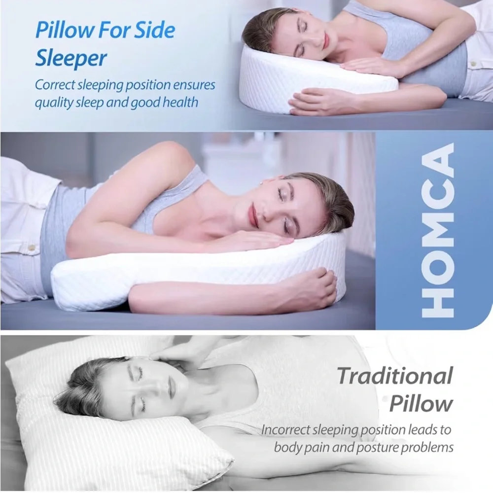 HOMCA Side Sleeper Cervical Neck Support Memory Foam